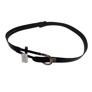 Christopher Banks Belt Black Silver Accent Adjustable Large Extra Large